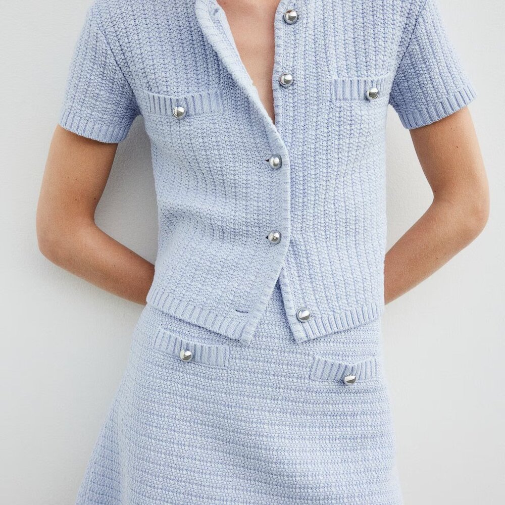 H&M Structured-knit Cardigan
